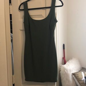 Windsor Backless Mini Satin Green Dress.